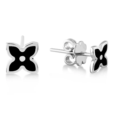 Pointed Petite Clover Stud Earrings