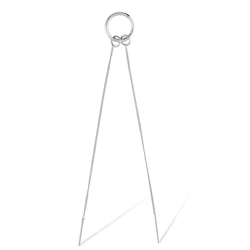 Hoop & Duo Chain Single Earring