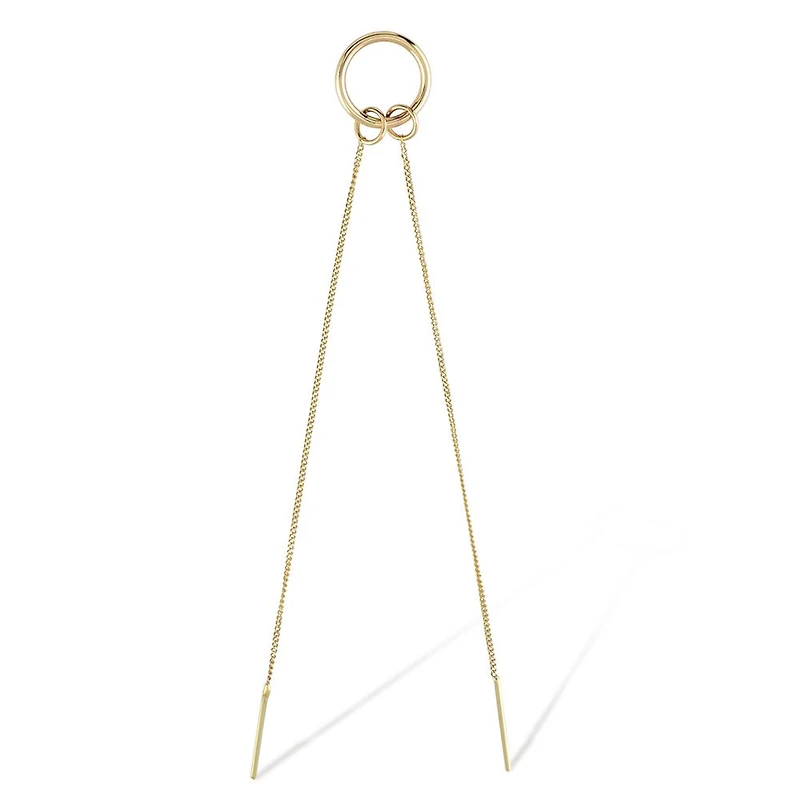 Hoop & Duo Chain Single Earring