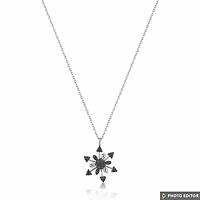 Blue Lily Necklace