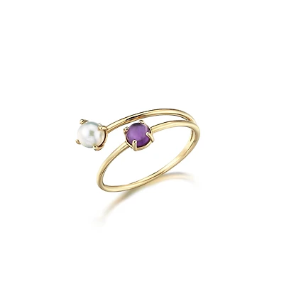 Pearl and Amethyst Ring