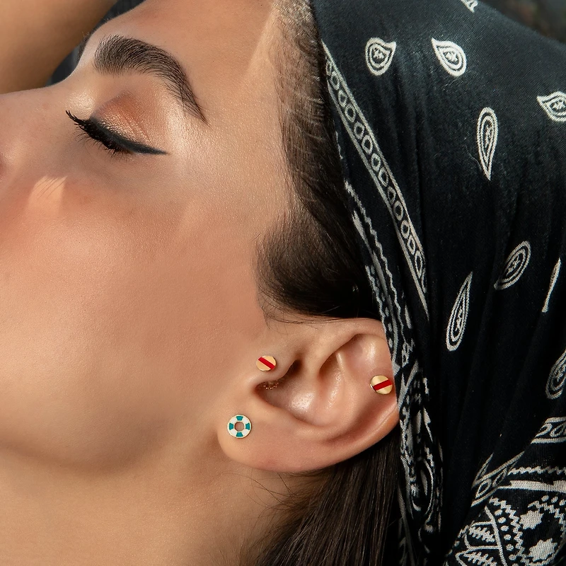 Enameled Golden Piercing -Single