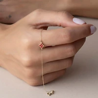 Flower Bracelet, 14k Gold