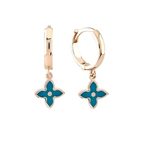 Enameled Flower Earring