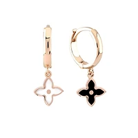 Enameled Flower Earring