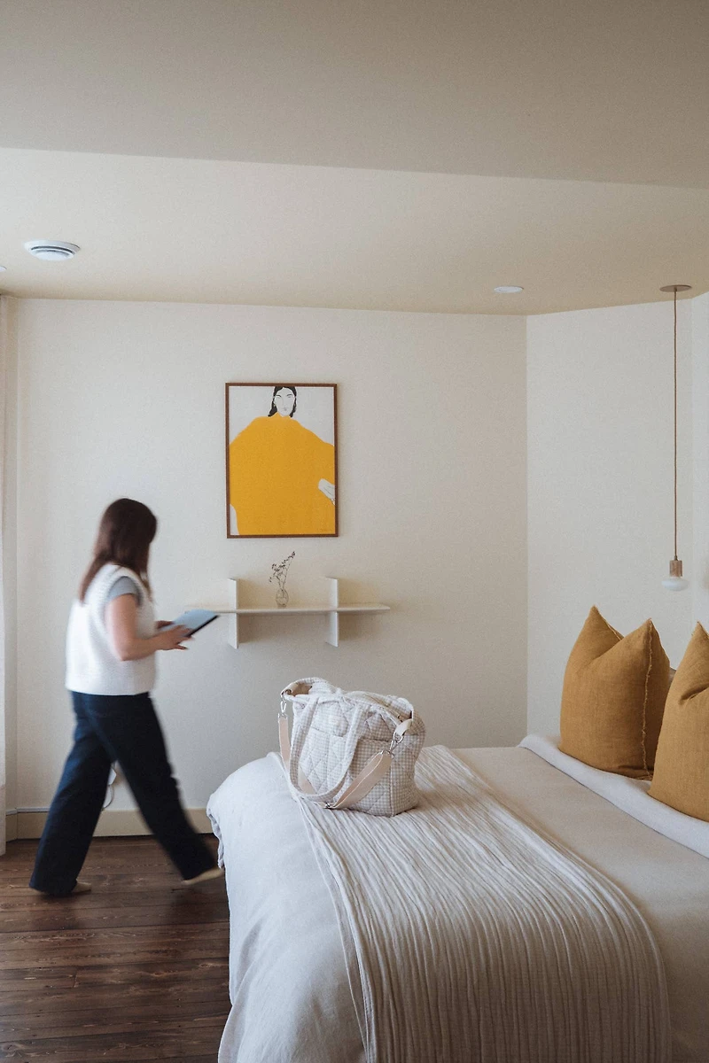 Dans le Sac - Organic cotton changing bag - Vichy Collection: Beige