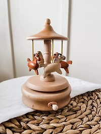 Wooden music box Carousel horse