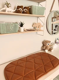 Vegan leather changing mat 16"X30"