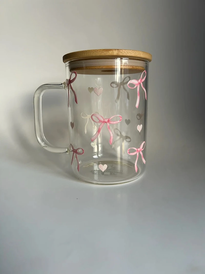 Glass Cup with Lid and Straw (17 oz) - Mrs. Coach Collection - Girlypop 🎀