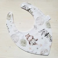 Bavoir Col en U - Hippopotames et lapins