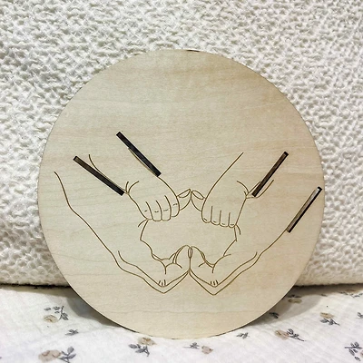 Pastille de bois pour bracelet hôpital