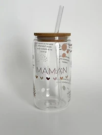 Glass Tumbler with Lid and Straw (16 oz