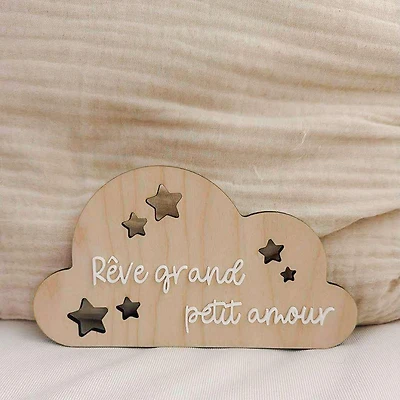 Rêve grand petit amour (affiche de bois)