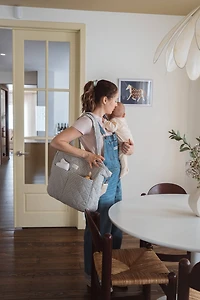 Dans le Sac - Organic cotton changing bag - Vichy Collection: Beige