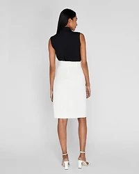 Piqué Belted Skirt