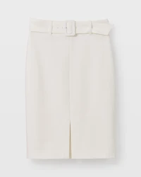 Piqué Belted Skirt