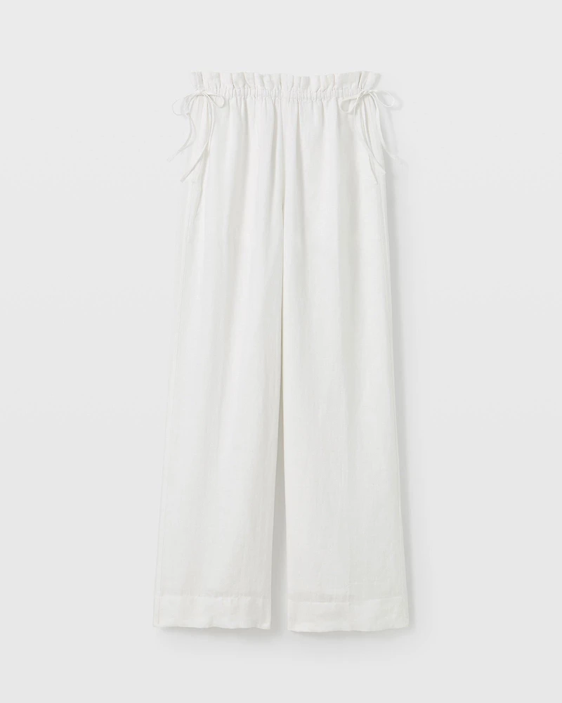 Linen Side Tie Pant