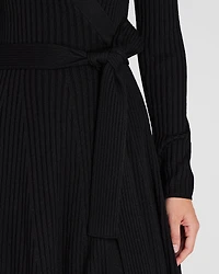 Short Wrap Sweater Dress