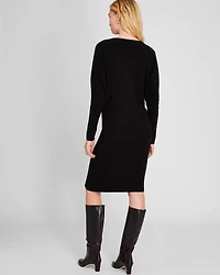 Cashmere Dolman V-Neck Dress