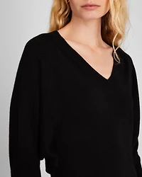 Cashmere Dolman V-Neck Dress
