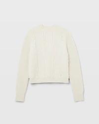 Cashmere Cropped Fringe Sweater