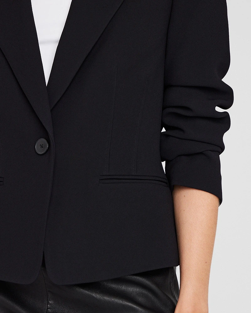 Crepe Pintuck Blazer