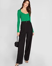 Shrug Neck Rib Sweater