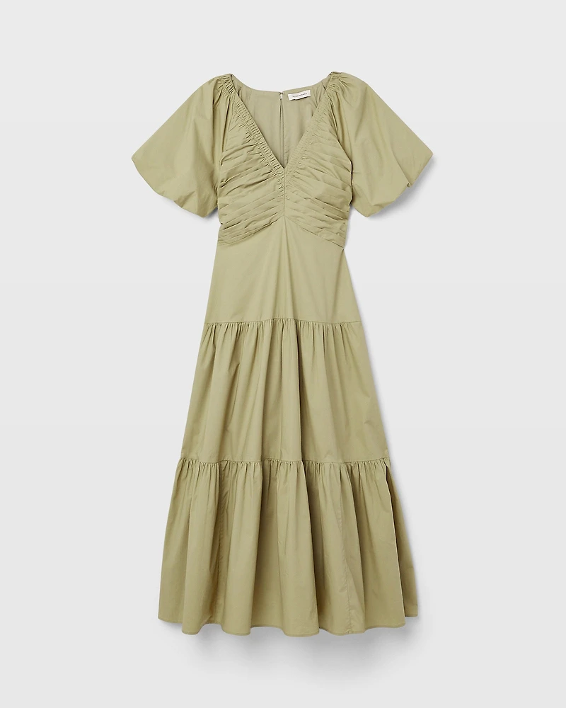 Tiered V-Neck Maxi Dress