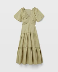 Tiered V-Neck Maxi Dress
