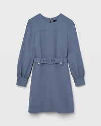 Long Sleeve Belted Mini Dress
