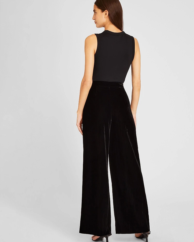 High Rise Velvet Trouser
