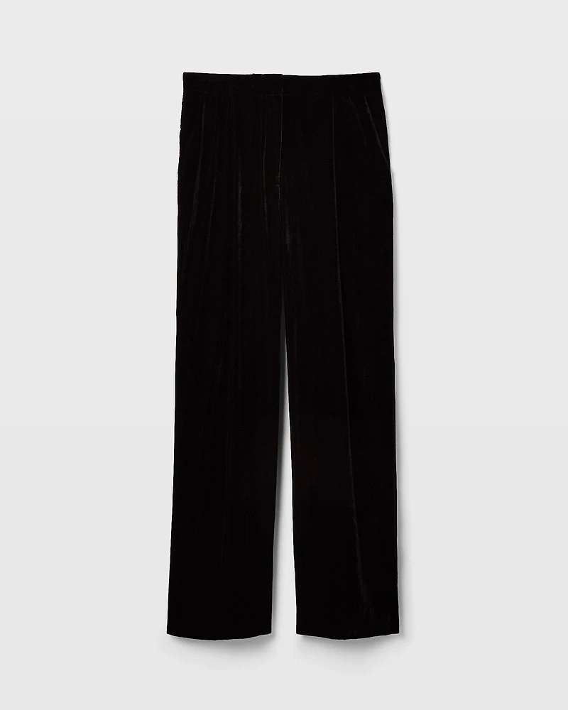 High Rise Velvet Trouser