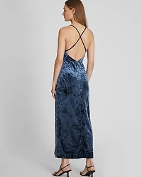 Velvet Cowl Neck Dress