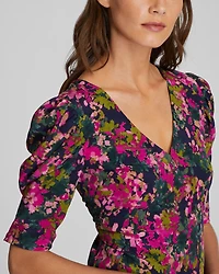 Silk Ruched Sleeve Top