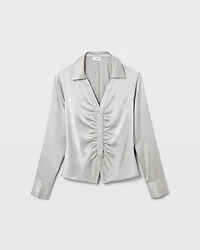 Stretch Silk Charmeuse Top