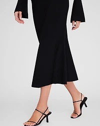 Fluted Knit Midi Skirt