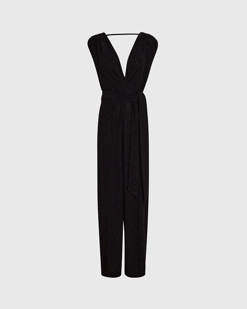 Metallic Knit Jumpsuit