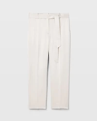 Belted Slim Satin Trouser