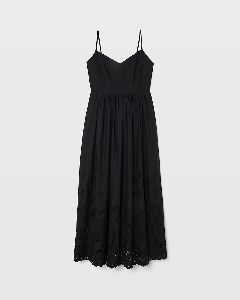 Embroidered Eyelet Maxi Dress