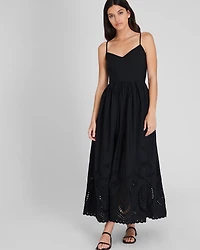 Embroidered Eyelet Maxi Dress