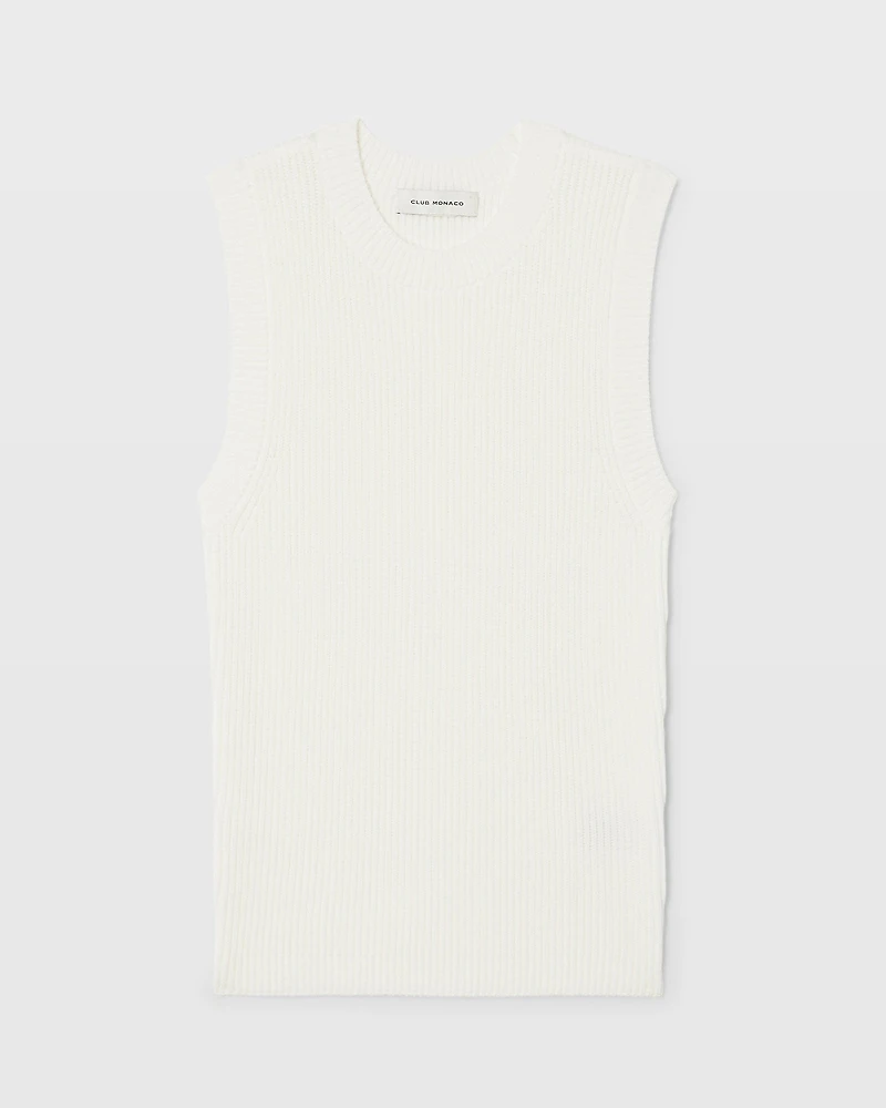 Stitch Detail Sweater Tank