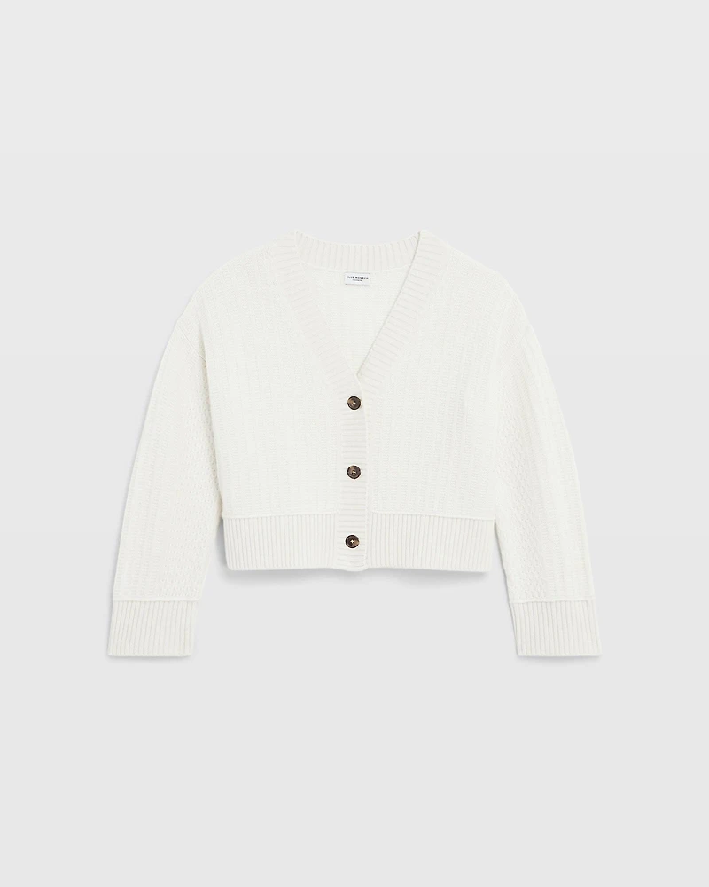 Textured Cashmere Cardigan