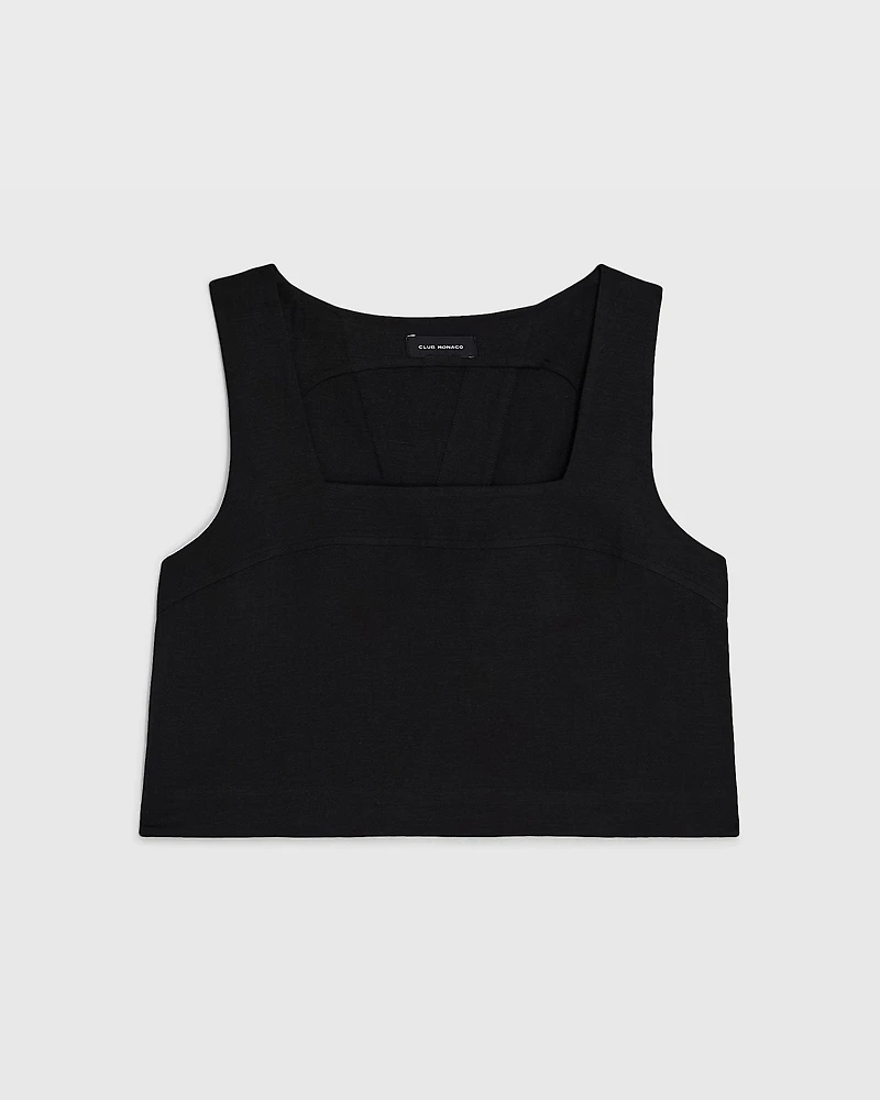 Linen Blend Shell Top