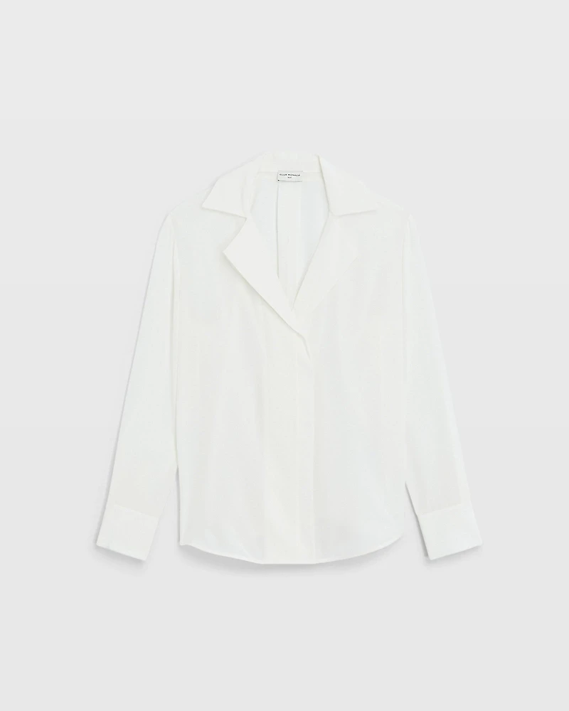 Silk Open-Neck Blouse