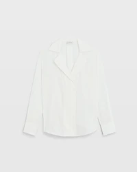 Silk Open-Neck Blouse