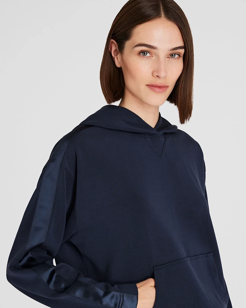 Satin Stripe Hoodie