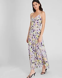 Seam Detail Silk Maxi Dress