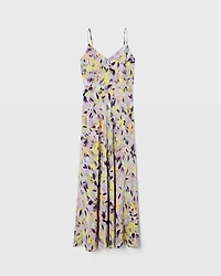 Seam Detail Silk Maxi Dress