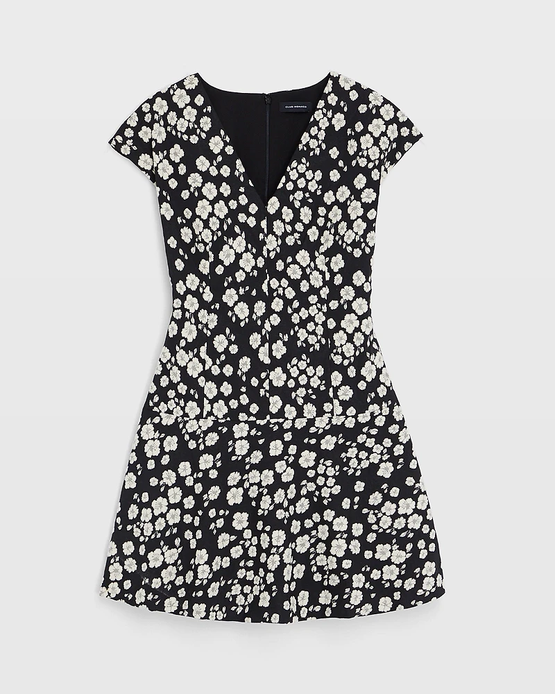 Fit & Flare Jacquard Mini Dress
