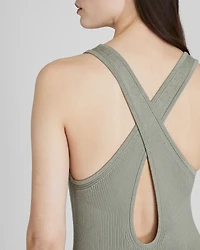 Ribbed Cross Back Dress